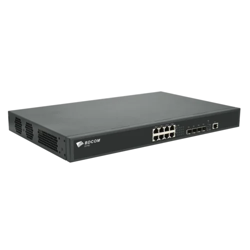 Управляемый коммутатор уровня 3 BDCOM S5700-8ET4X, 8x 2.5GBASE-Т, 4x 1/10GE SFP+, 220V AC