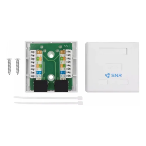 Розетка накладная 2хRJ45 (SNR-SMB-2109A)