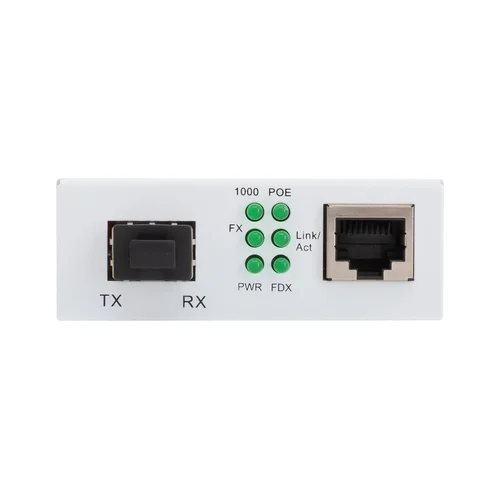 Медиаконвертер 10/100/1000-Base-T c PoE / 100/1000Base-FX с SFP-портом