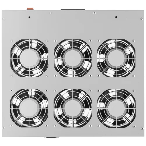 Модуль вентиляторный 19", 6 вентиляторов, регулируемая глубина 460-830мм, с цифровым терморегулятором