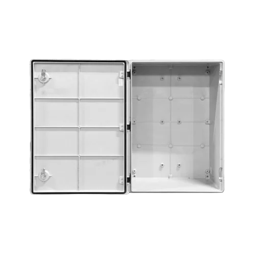 Стеклопластиковый шкаф навесной с монтажной панелью, 500х700х250мм, IP65