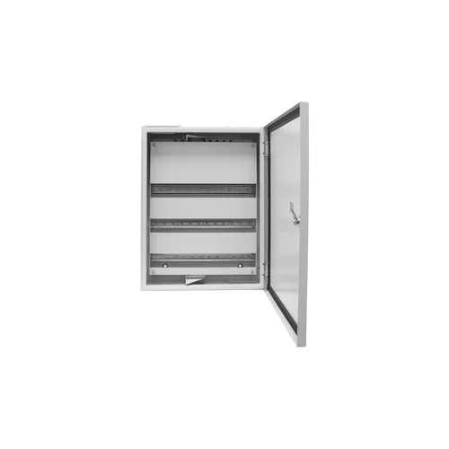 Универсальный настенный шкаф, накладной, 19" крепление 2U, монтажная площадка, 4 рейки DIN 35 (54 места)