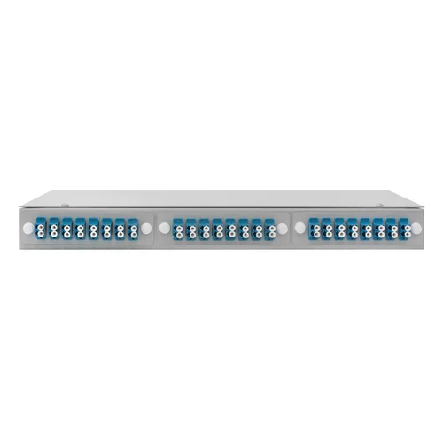 Кросс оптический 19" (ШКОС) укомплектованный на 48 LC портов (комплект с розетками)