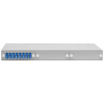 Кросс оптический 19" (ШКОС) укомплектованный на 8 SC портов (комплект с розетками и пигтейлами)