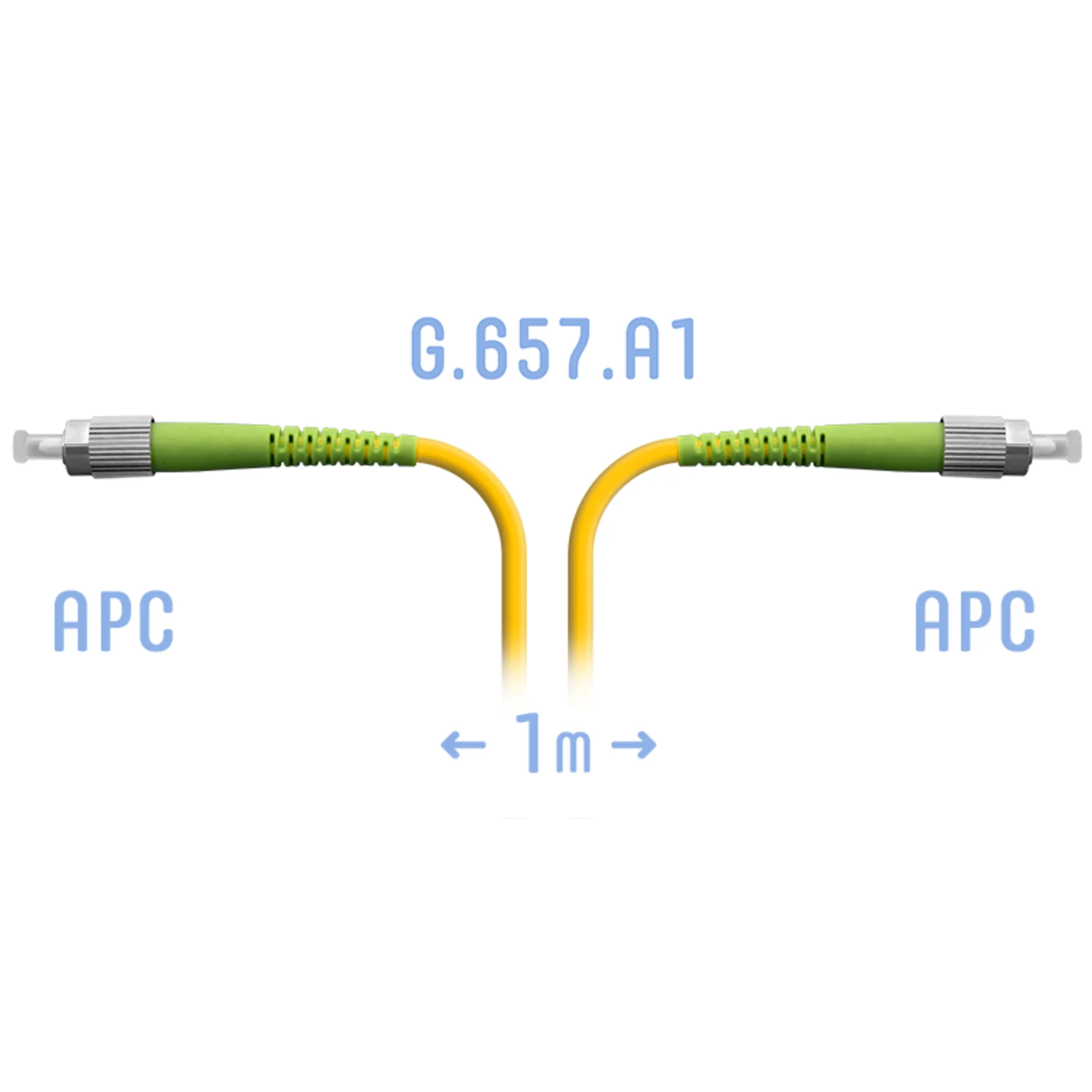 Патчкорд оптический FC/APC SM G.657.A1 1 метр