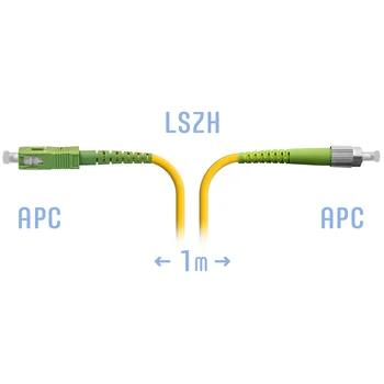 Патчкорд оптический FC/APC-SC/APC SM 1 метр