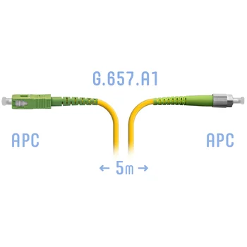 Патчкорд оптический FC/APC-SC/APC SM G.657.A1 5 метров