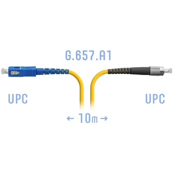 Патчкорд оптический FC/UPC-SC/UPC SM G.657.A1 10 метров