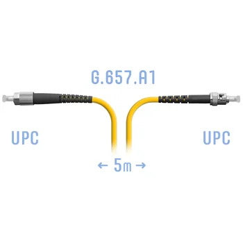 Патчкорд оптический FC/UPC-ST/UPC SM G.657.A1 5 метров