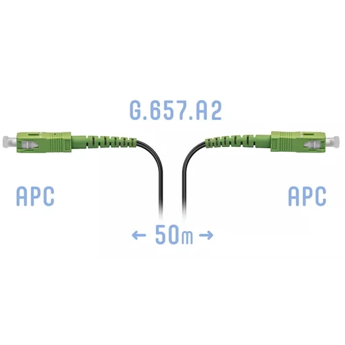 Патчкорд оптический FTTH SC/APC, кабель 604-01-01, 50 метров