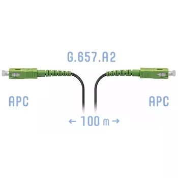 Патчкорд оптический FTTH SC/APC, кабель 604-04-01, 100 метров