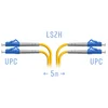 Патчкорд оптический LC/UPC SM Duplex 5 метров