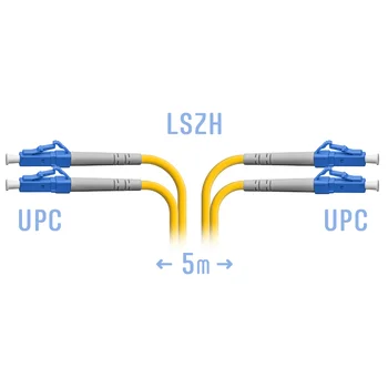 Патчкорд оптический LC/UPC SM Duplex 5 метров