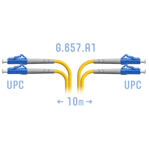 Патчкорд оптический LC/UPC SM G.657.A1 Duplex 10 метров