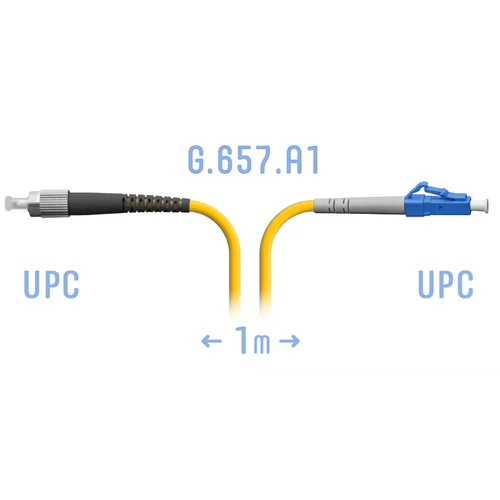 Патчкорд оптический LC/UPC-FC/UPC SM G.657.A1 1 метр