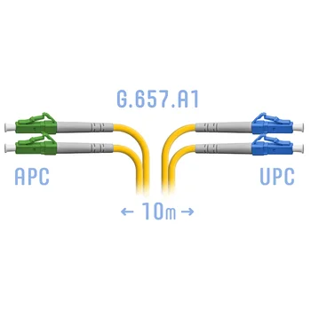Патчкорд оптический LC/UPC-LC/APC SM G.657.A1 Duplex 10 метров