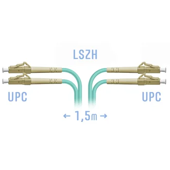 Патчкорд оптический LC/UPC MM Duplex 1,5 метра