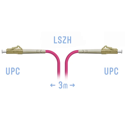 Патчкорд оптический LC/UPC-LC/UPC MM (OM4) 3 метра