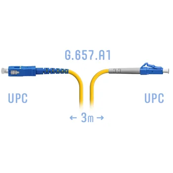 Патчкорд оптический LC/UPC-SC/UPC SM G.657.A1 3 метра