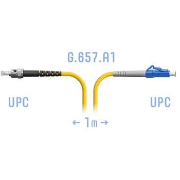 Патчкорд оптический LC/UPC-ST/UPC SM G.657.A1 1 метр