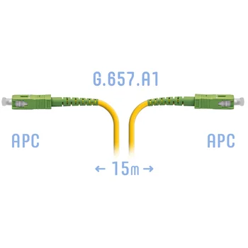 Патчкорд оптический SC/APC SM G.657.A1 15 метров
