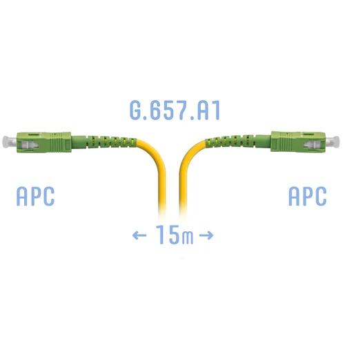 Патчкорд оптический SC/APC SM G.657.A1 15 метров