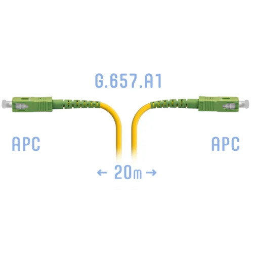 Патчкорд оптический SC/APC SM G.657.A1 20 метров