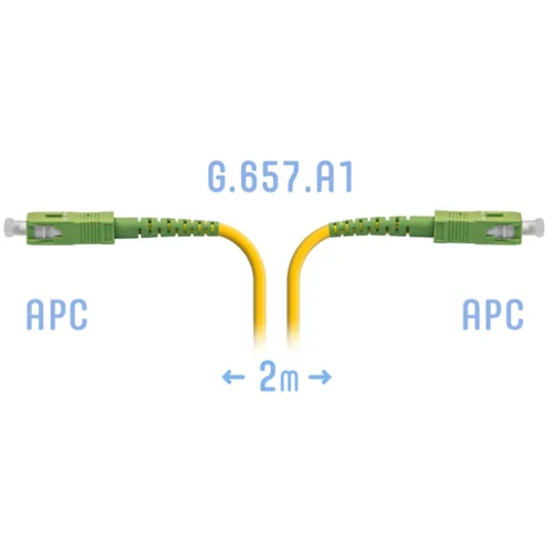 Патчкорд оптический SC/APC SM G.657.A1 2 метра