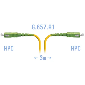 Патчкорд оптический SC/APC SM G.657.A1 3 метра