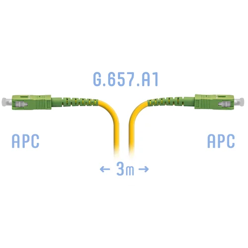 Патчкорд оптический SC/APC SM G.657.A1 3 метра