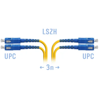 Патчкорд оптический SC/UPC SM Duplex 3метра