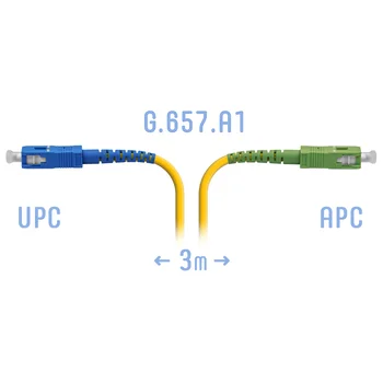 Патчкорд оптический SC/UPC-SC/APC SM G.657.A1 3 метра