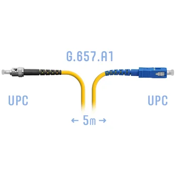 Патчкорд оптический ST/UPC-SC/UPC SM G.657.A1 5 метров