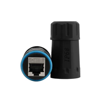 Герметичный соединитель для RJ-45 8P8С проходного типа, cat.6, IP-68