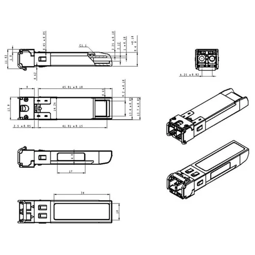 Модуль SFP 2.5G CWDM оптический, дальность до 120км (35dB), 1530нм