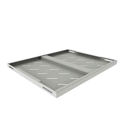 Полка стационарная усиленная для шкафов глубиной 600мм, (глубина полки 400мм) распределенная нагрузка 120кг, цвет-серый (SNR-SHELF-06040-120G)