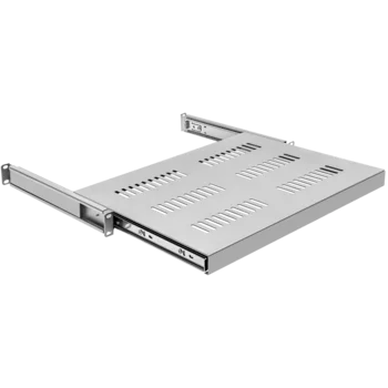 Полка выдвижная для шкафов глубиной от 800 до 1000мм (глубина полки 550мм), распределенная нагрузка 20кг, цвет-серый