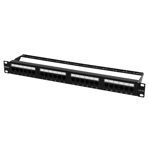 Коммутационная панель SNR, 19" неэкранированная, 1U, 24 порта, cat.5e, горизонтальная заделка