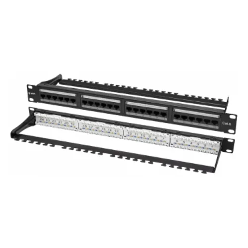Коммутационная панель SNR, 19" неэкранированная, 1U, 24 порта, cat.6, горизонтальная заделка