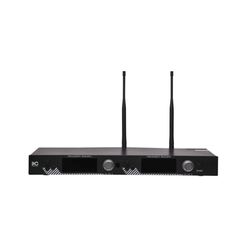 Система радиомикрофонная ITC T-521UH двухканальная, приёмник + 2 ручных микрофона