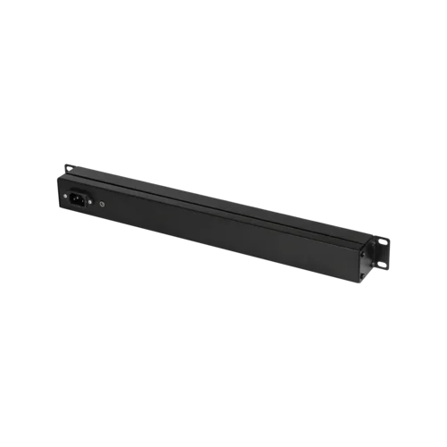 Блок электрических розеток TLK, 19", 8 гнезд "евророзетка", макс. нагрузка 10 А, без шнура питания, вход С14, с фильтром, без выключателя