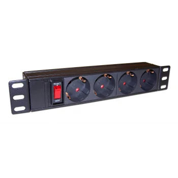 Блок распределения питания Lanmaster TWT-PDU10-10A4P гор.размещ. 4xSchuko 10A