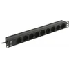 Блок распределения питания Lanmaster TWT-PDU19-10A9P4-3.0 гор.размещ. 9xSchuko базовые 10A C14 3м