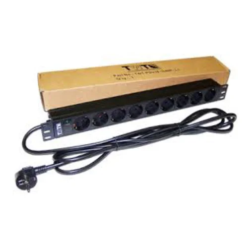 Блок распределения питания Lanmaster TWT-PDU19-16A9P-3.0 гор.размещ. 9xSchuko базовые 16A Schuko 3м