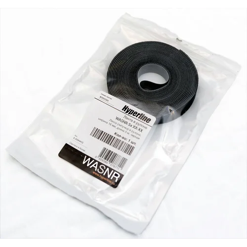 Лента (липучка) в рулоне, ширина 16 мм, длина 5 м, черная